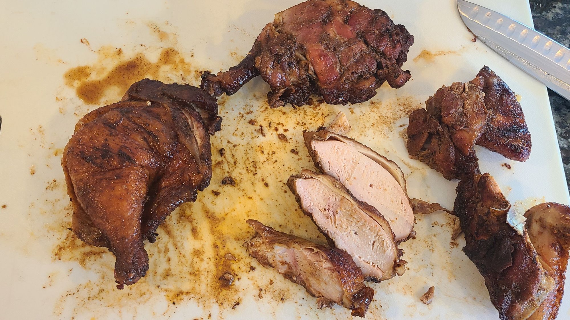 Applewood and Mesquite Smoked Spatchcock Chicken